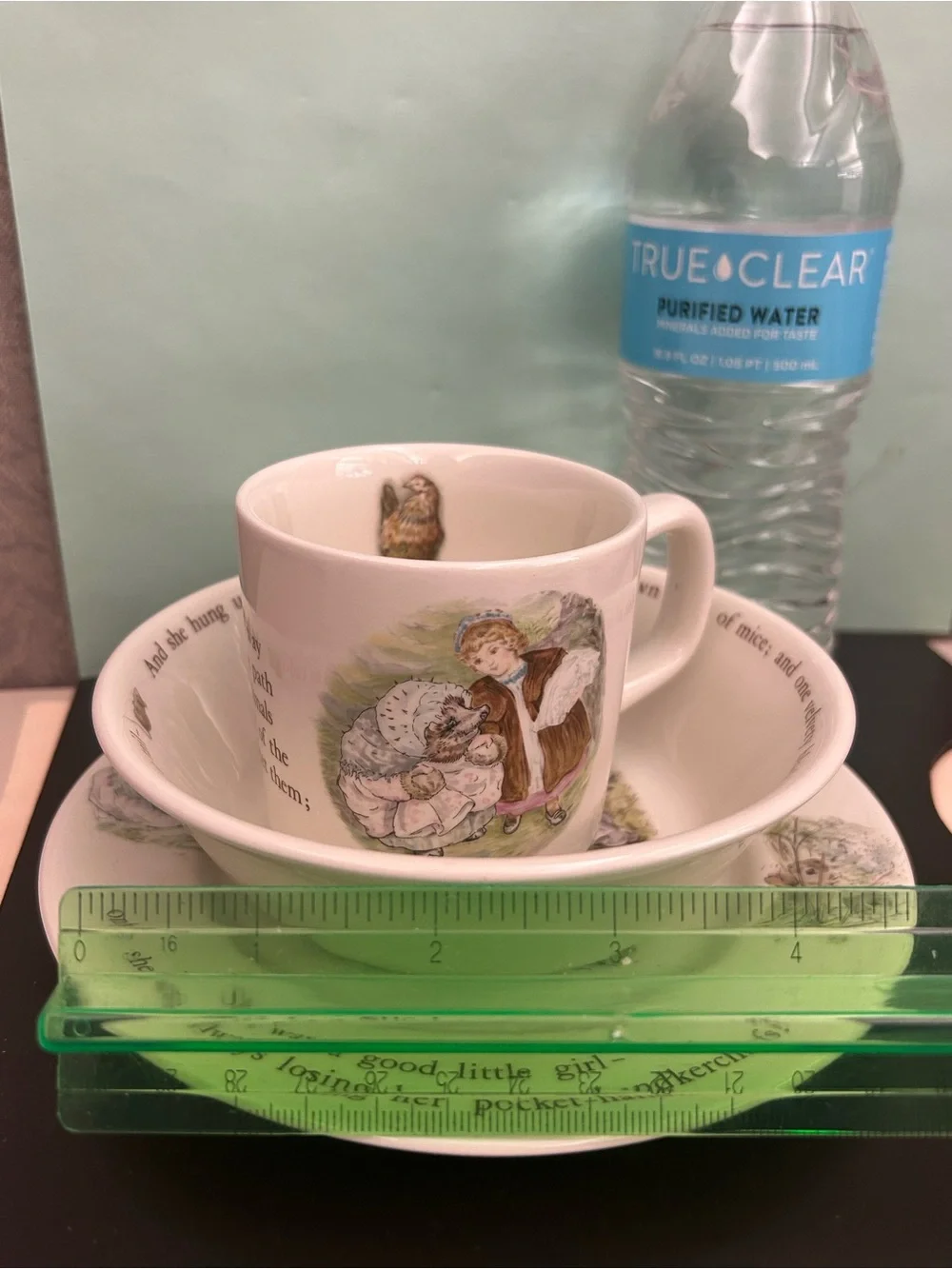 Wedgwood Mrs. Tiggy-Winkle 3 Piece Child's Dinnerware Set Beatrix Potter